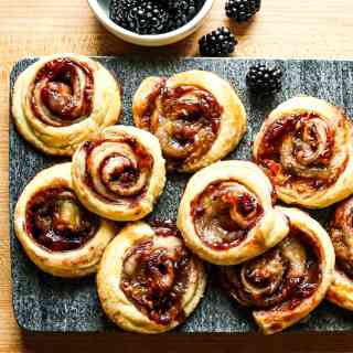 Blackberry &amp; Brie Puff Pastry Roll