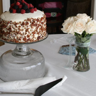 Blackberry-raspberry Truffle Cake with Whipped Cream Topping