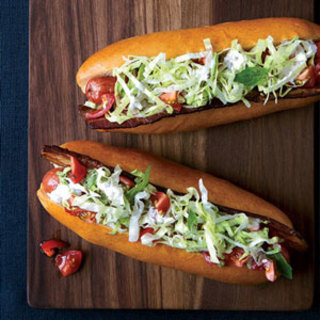 BLT Hot Dogs with Caraway Remoulade