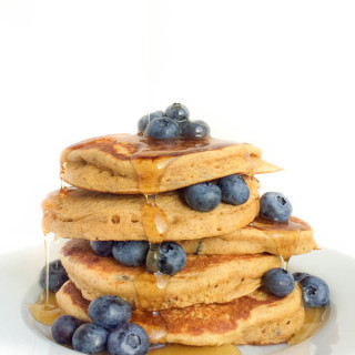 Blueberry Almond Butter Pancakes