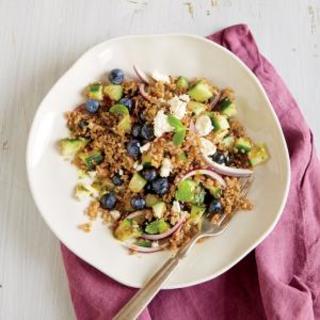Blueberry and Feta Bulgur Salad with Mint Dressing