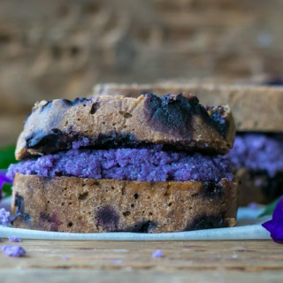 BLUEBERRY BANANA BREAD WITH BLUEBERRY COCONUT BUTTER