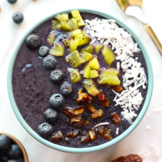 Blueberry Date Smoothie Bowls