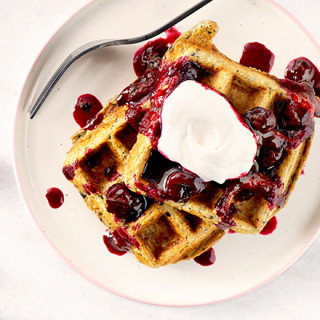 Blueberry-Oat Waffles