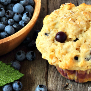 Blueberry Oatmeal Lactation Muffins