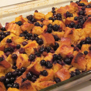Blueberry Pumpkin Baked French Toast