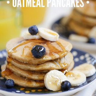Blueberry Surprise Oatmeal Pancakes (Gluten-Free)