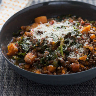 Braised Beluga Lentils with Kale and Rosemary
