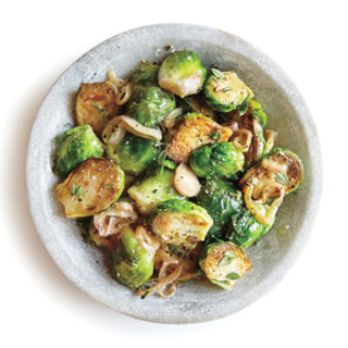Braised Brussels Sprouts with Mustard and Thyme