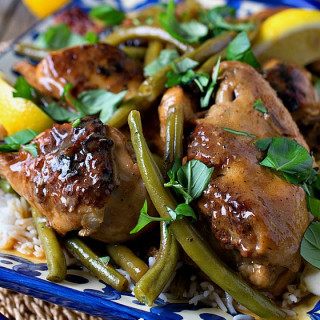 Braised Chicken Limoncello with Green Beans
