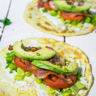 Breakfast “Burrito” with Bacon and Avocado