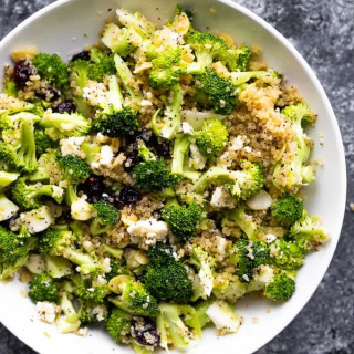 Broccoli Salad Recipe with Almonds and Quinoa