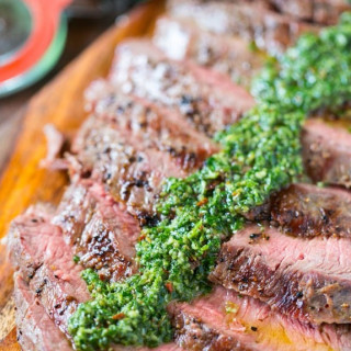 Broiled Flank Steak with Chimichurri Sauce