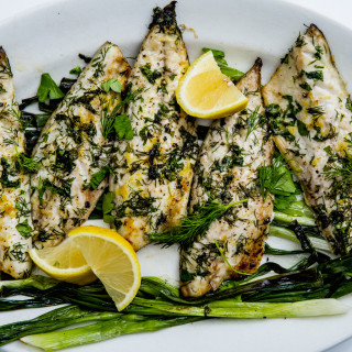 Broiled Mackerel with Scallions and Lemon
