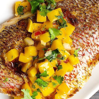 Broiled Snapper with Mango Salsa