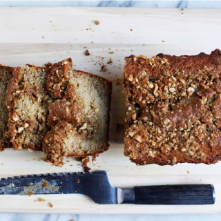 Brown Butter Banana Bread With Peanut Streusel