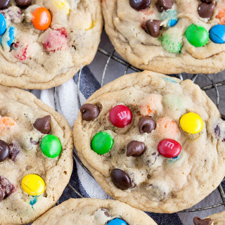 Brown Sugar Chocolate Chip Cookies with M and Ms