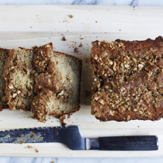 Brown Butter Banana Bread With Peanut Streusel