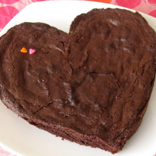 Brownie Heart Cake