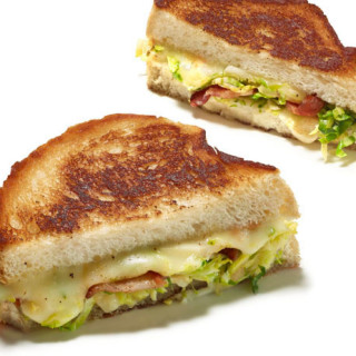 Brussels Sprout and Bacon Grilled Cheese