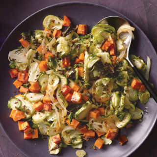 Brussels Sprout and Sweet Potato Salad