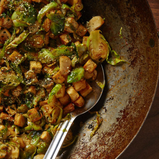 Brussels Sprouts and Tofu Stir-Fry