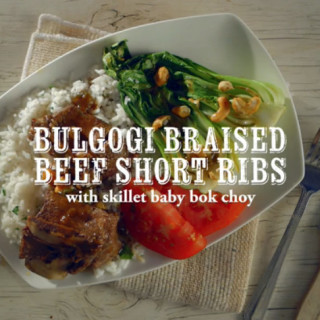 Bulgogi-style Braised Beef with Skillet Baby Bok Choy
