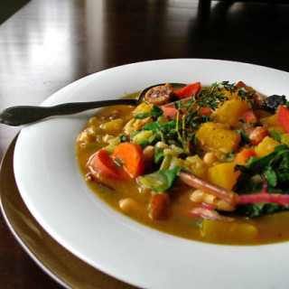 Butternut, Chard and White Bean Soup Pressure Cooker