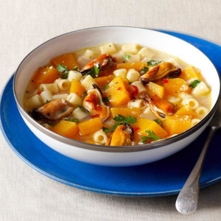 Butternut Squash and Mussel Soup