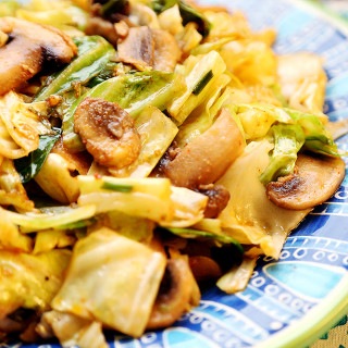Cabbage and Mushroom Stir Fry
