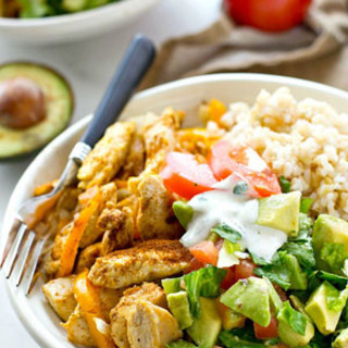 Cajun Chicken Rice Bowls with Avocado Salad