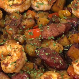 Cajun Shrimp Sausage And Potato Skillet
