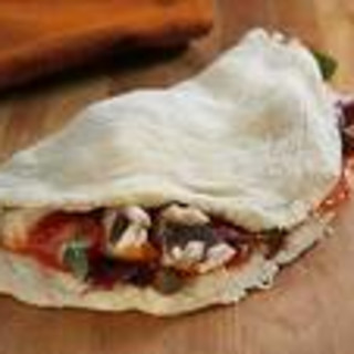 Calzone with Four Cheeses, Eggplant and Basil