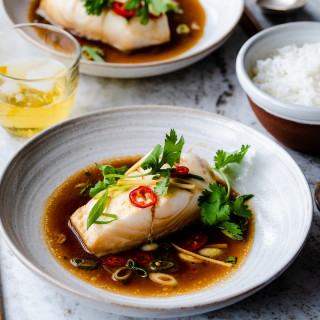 Cantonese-style Sablefish with Ginger, Soy, & Scallions