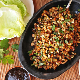 Cantonese-Style Tofu, Pine Nut, and Jicama Lettuce Cups (San Choi Bao) Reci