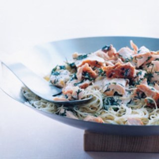 Capellini with Salmon and Lemon-Dill-Vodka Sauce