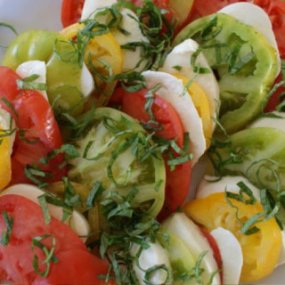 Caprese Salad (Tomato, Mozzarella, Basil) In Classic Italian Style