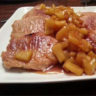 Caramel Apple Pork Chops