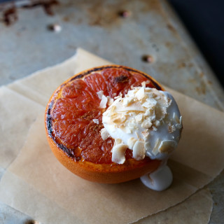Caramelized Spiced Grapefruit with Coconut