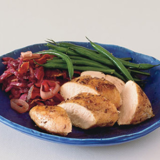 Caraway Chicken Breasts with Sweet-and-Sour Red Cabbage