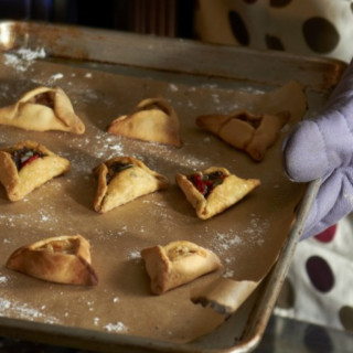 Cardamom Scented Hamantaschen with Pear &amp; Goat Cheese Filling