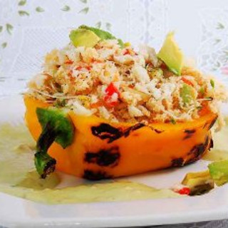 Caribbean Crab Salad in Roasted Peppers