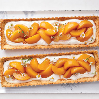 Chamomile-Peach Tarts