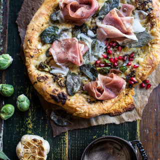 Charred Brussels Sprout Pizza with Browned Sage Butter.
