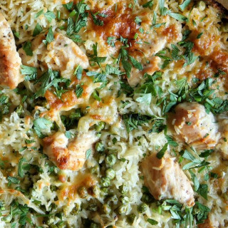 Cheesy Baked Chicken and Rice