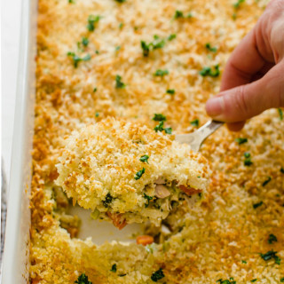 Cheesy Chicken and Rice Casserole {Healthy &amp; Comforting!}