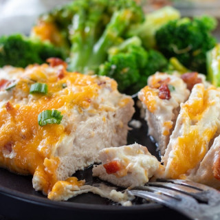 Cheesy Million Dollar Baked Chicken Breast with Cream Cheese &amp; Bacon!