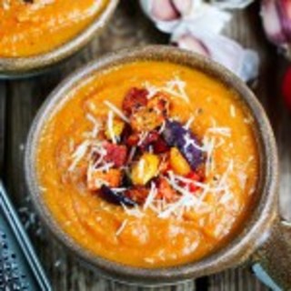 Cheesy Roasted Vegetable Soup