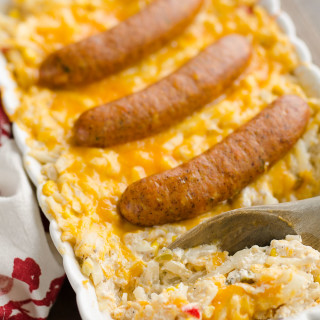 Cheesy Southwest Sausage and Hash Brown Casserole