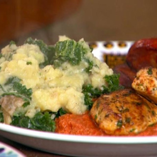 Chicken and Chorizo Romesco with Spanish Potatoes and Kale